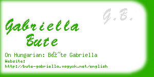 gabriella bute business card